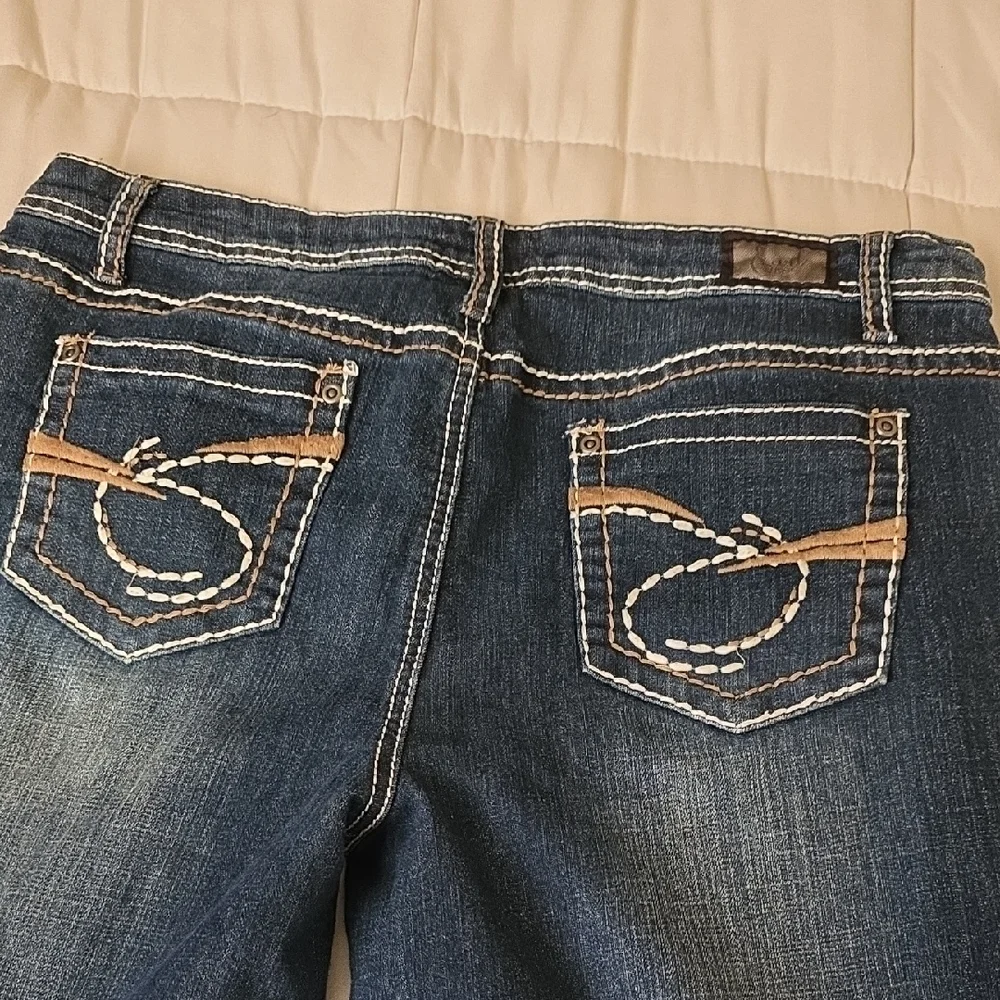Earl Jeans Women's Navy Cropped Denim Capri Size 12
